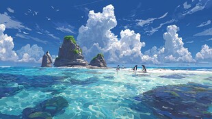梦幻海岛海滩度假美景