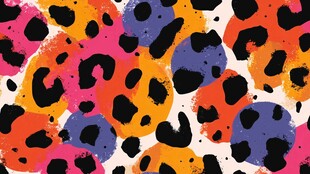 多彩豹纹图案背景设计