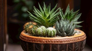 精致盆栽里的多样多肉