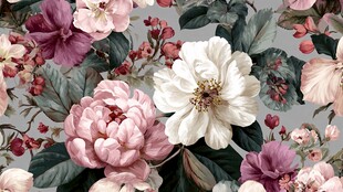 复古繁花花卉图案背景