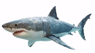 凶猛大白鲨特写