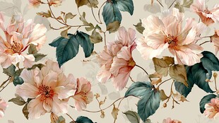 浪漫花卉图案壁纸