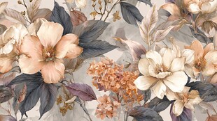 复古花卉图案精美壁纸