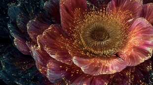 梦幻绚丽花朵微观特写