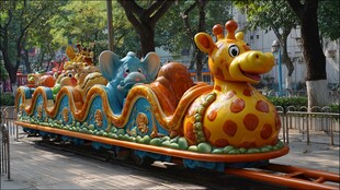 卡通动物造型儿童小火车