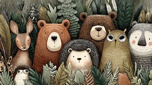 森林中的可爱动物们