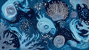 梦幻深海海洋元素插画