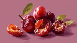 诱人红李 饱满多汁色泽艳