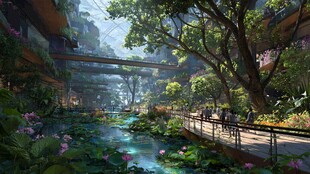 未来生态城市花园景观