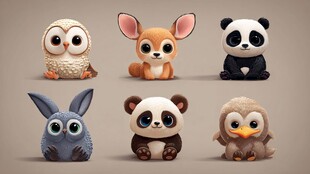 可爱动物卡通形象集合