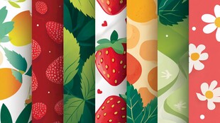 缤纷水果图案创意包装纸