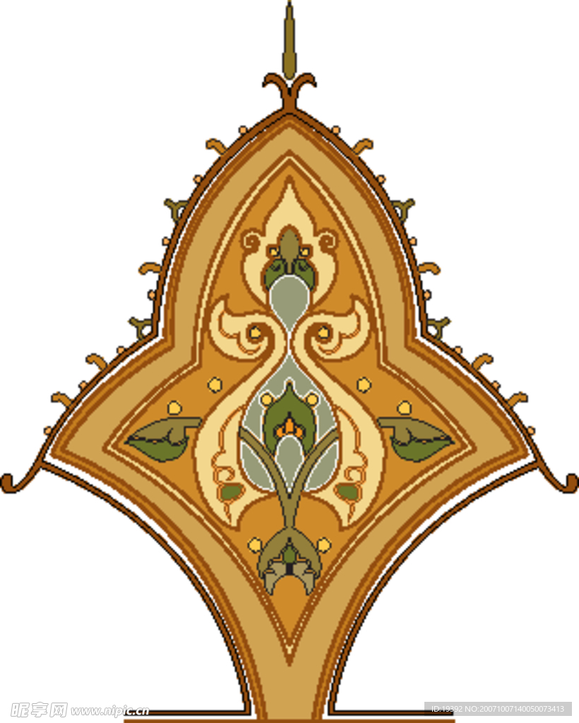 阿拉伯蔓藤花纹100-C