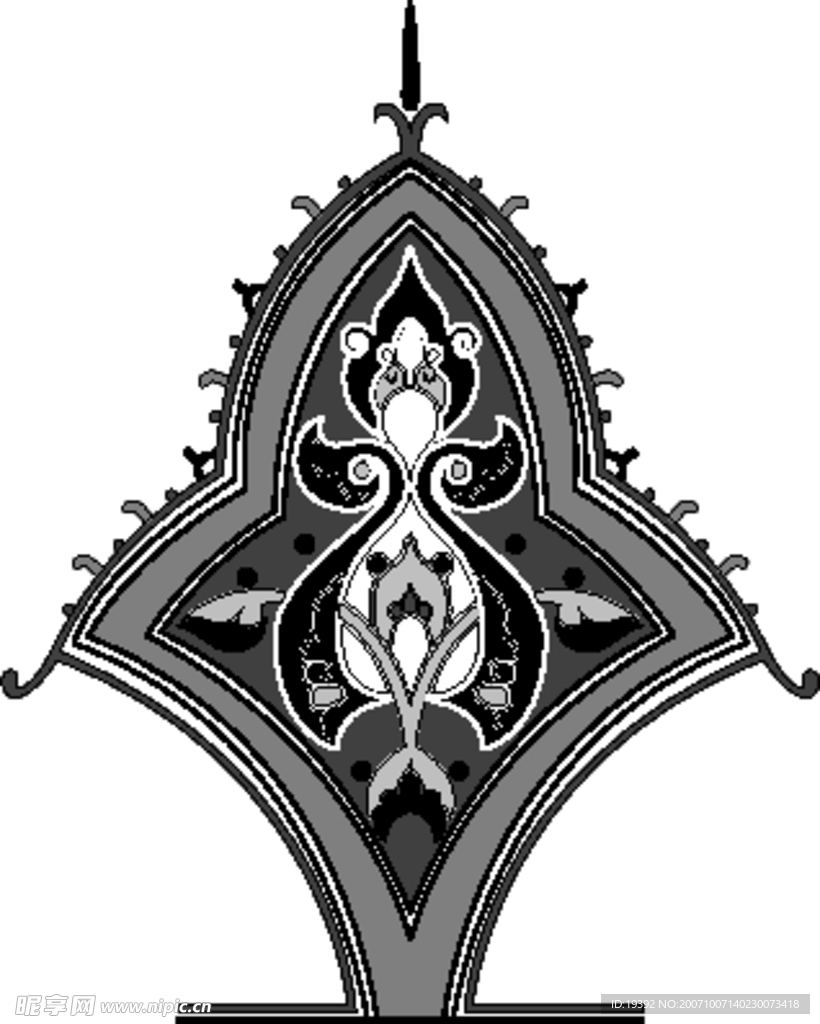 阿拉伯蔓藤花纹100-B