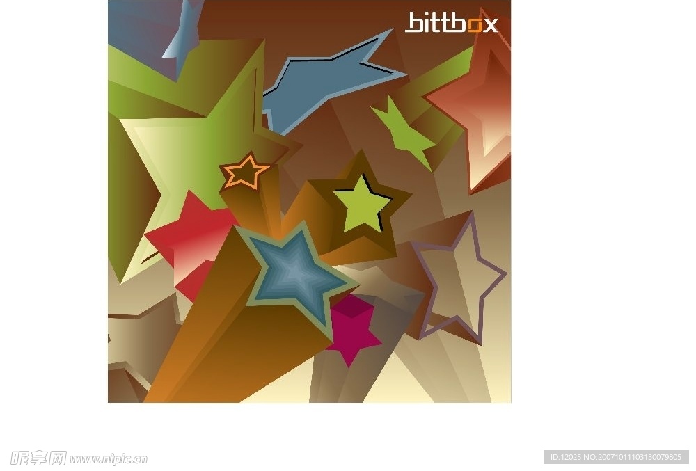 矢量3D星星背景