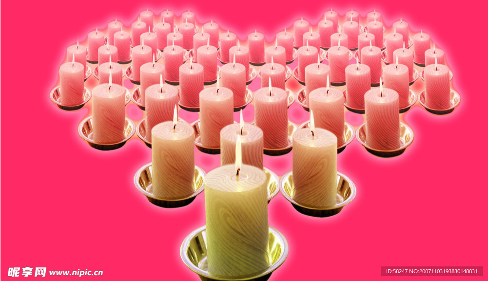 心型蜡烛原文件PSD