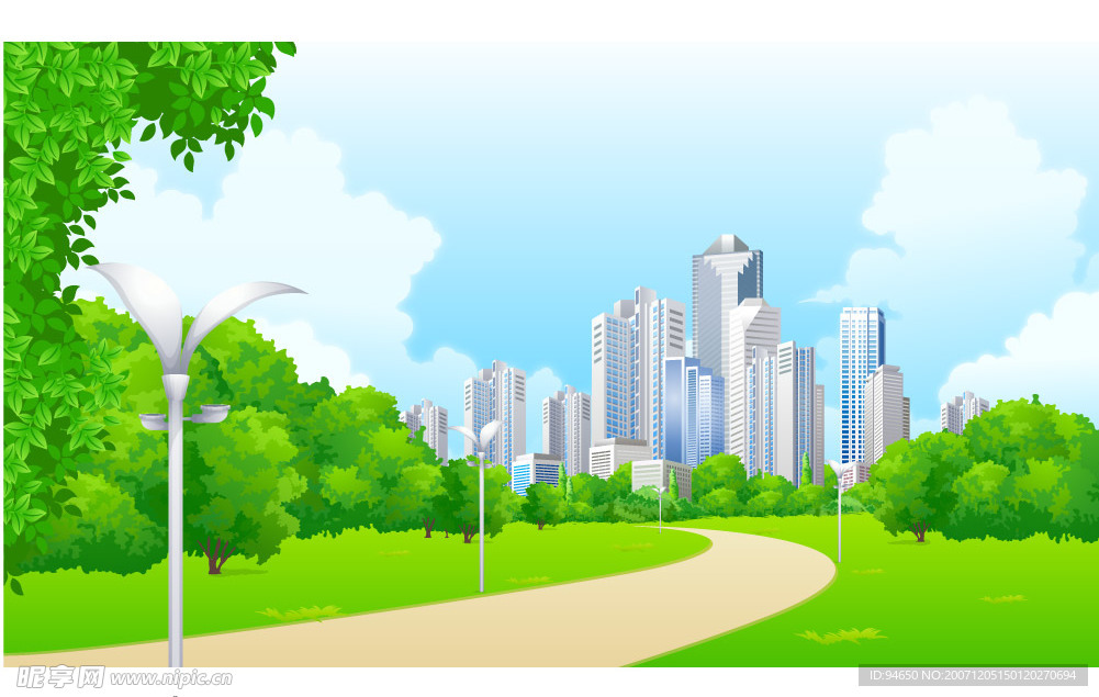 韩国城市建筑矢量