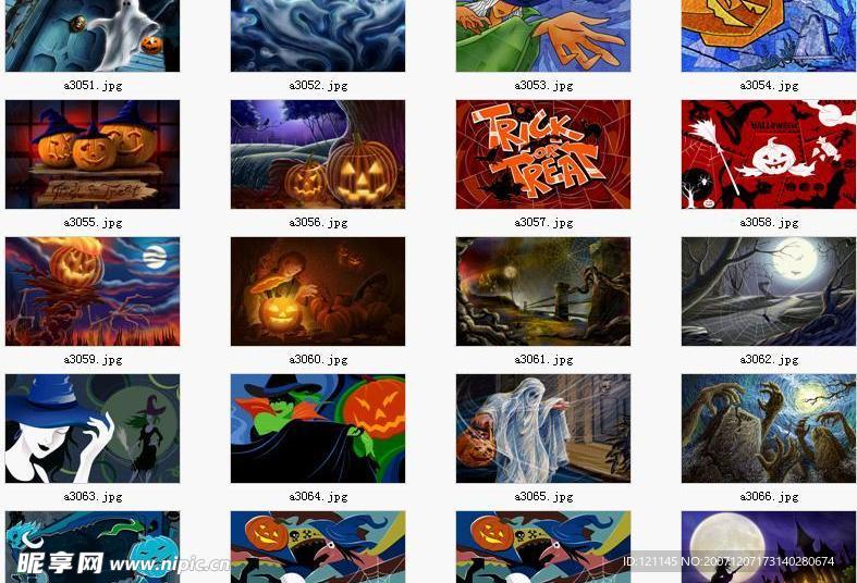 63张万圣节Vista壁纸打包下载