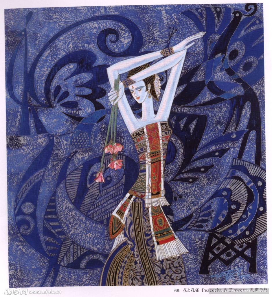 民族 版画 艺术 月饼素材