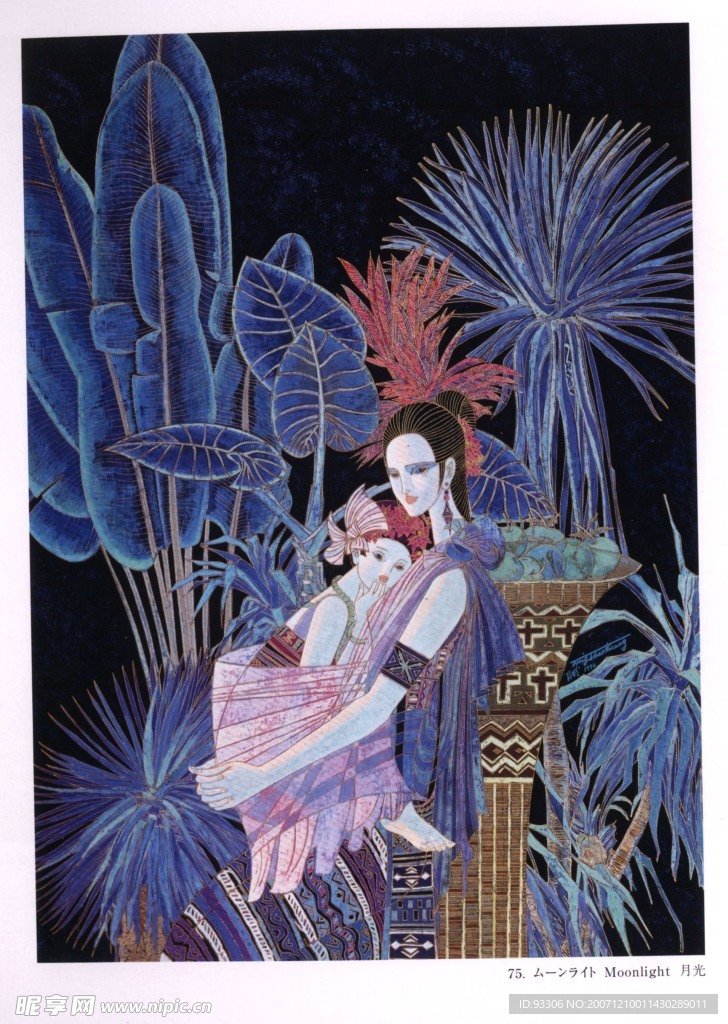 民族 版画 艺术 月饼素材