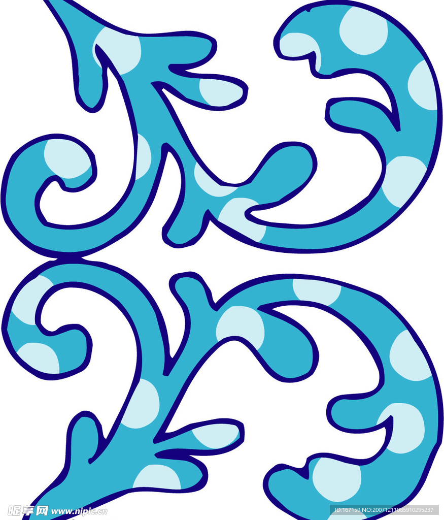 彩色花纹图案(065)