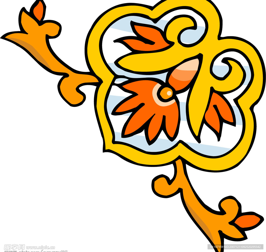 彩色花纹图案(091)