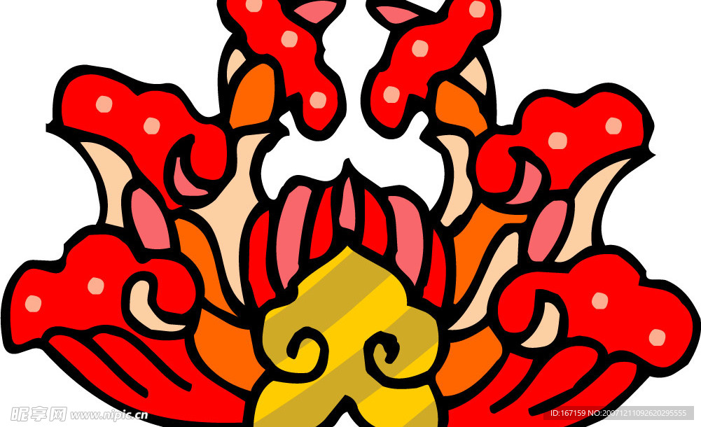 彩色花纹图案(093)