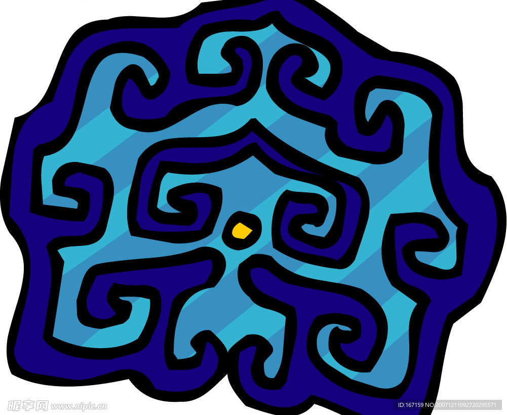 彩色花纹图案(095)