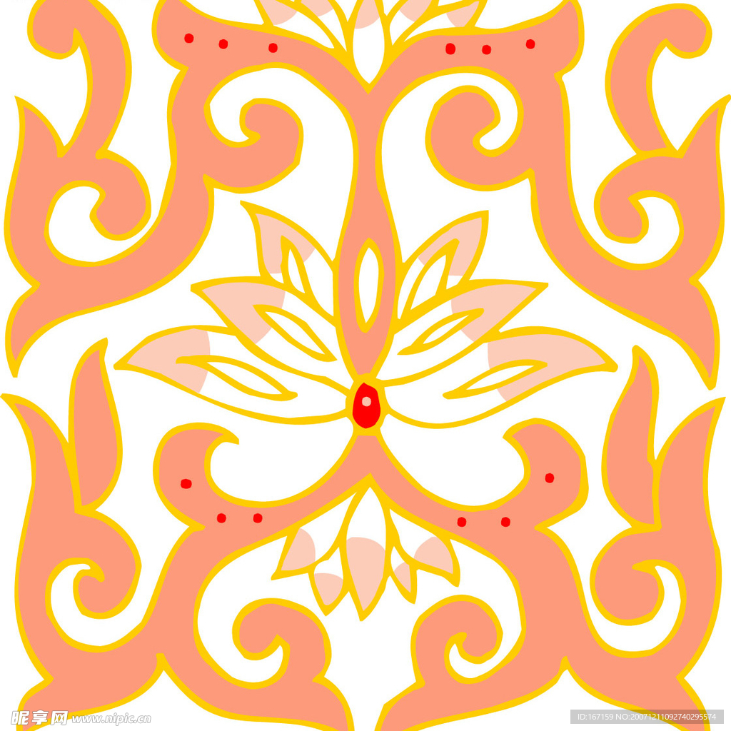 彩色花纹图案(096)