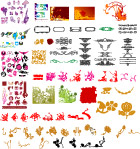 超漂亮的花纹边框索材