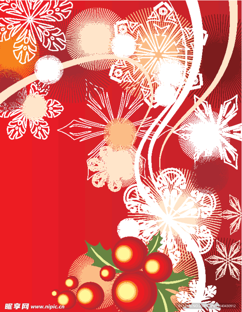 美丽的冬季花纹