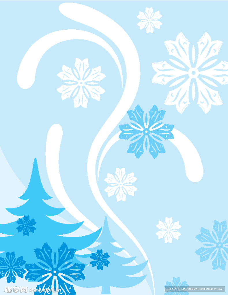 美丽的宝蓝色花纹