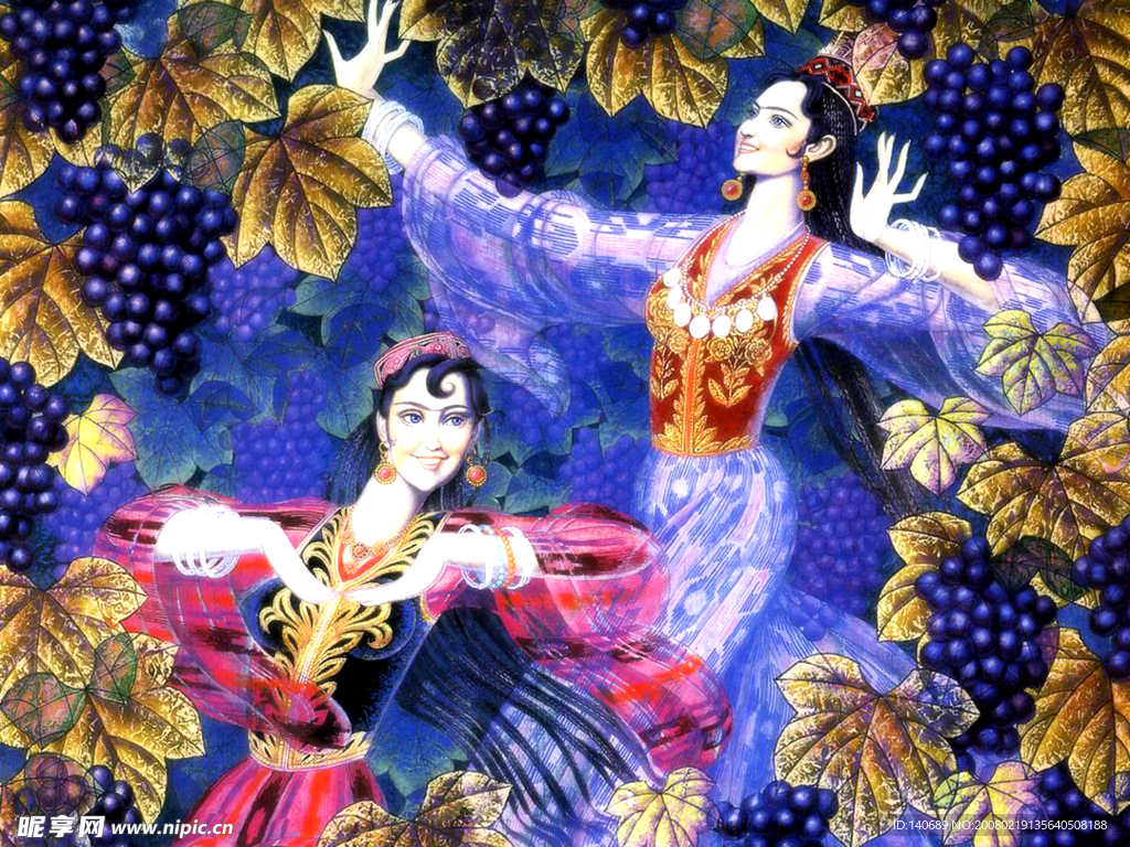 古典装饰画人物