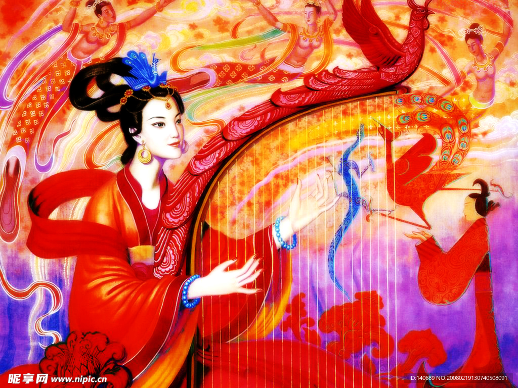 古典装饰画人物