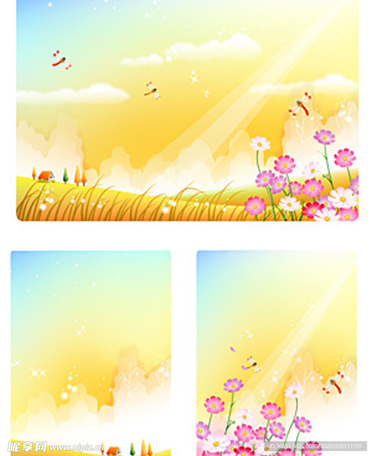 韩国风格风光矢量素材-5