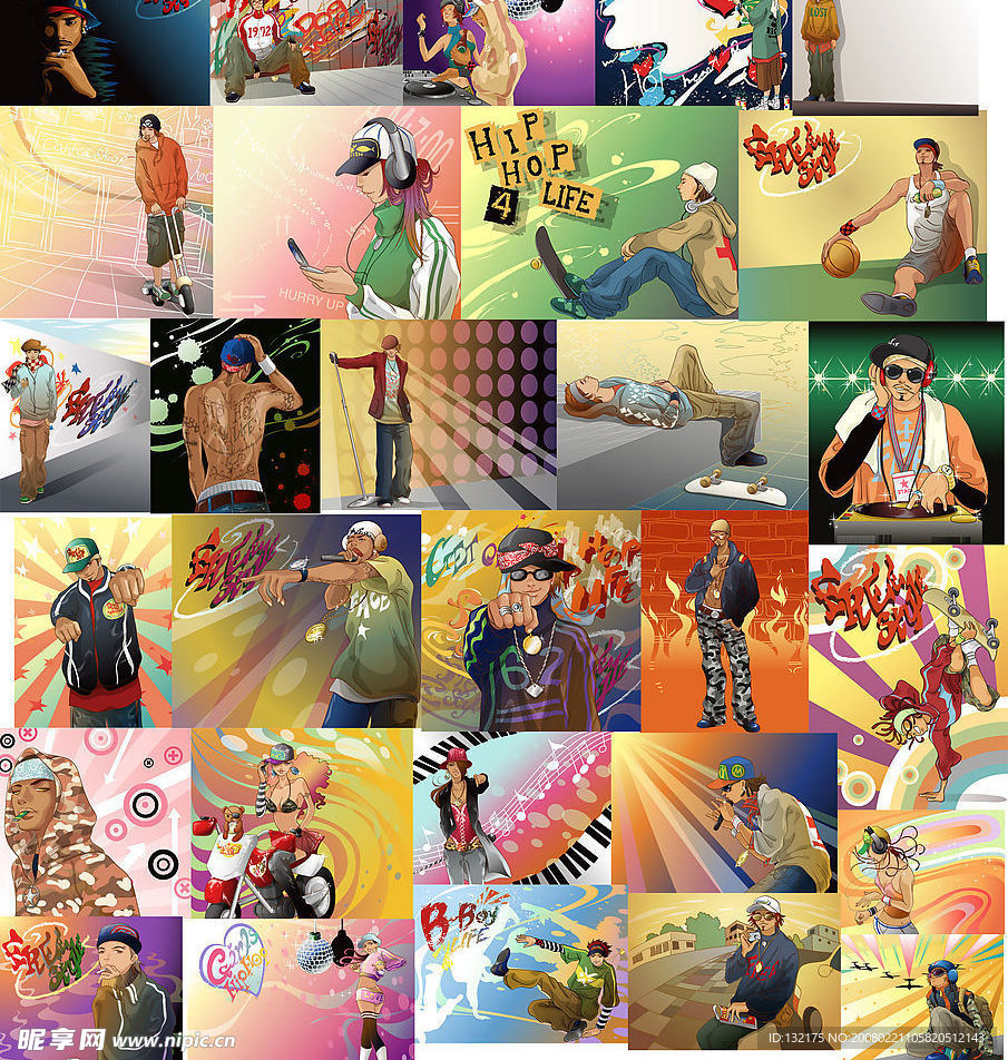 29款潮流人物插画矢量素材