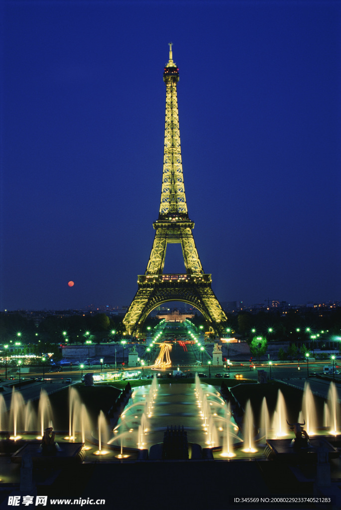 巴黎铁塔夜景