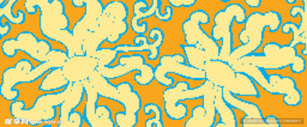 矢量古典花纹-植物002