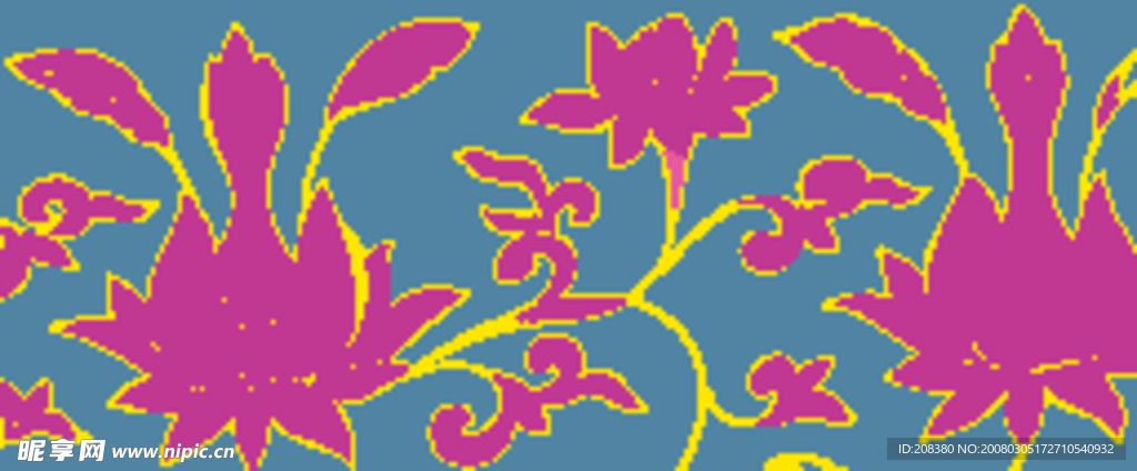 矢量古典花纹-植物003