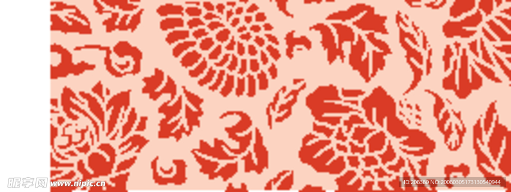 矢量古典花纹-植物004