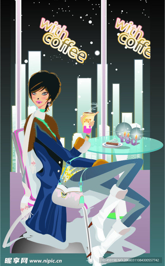 时尚矢量美女1款-绝对漂亮