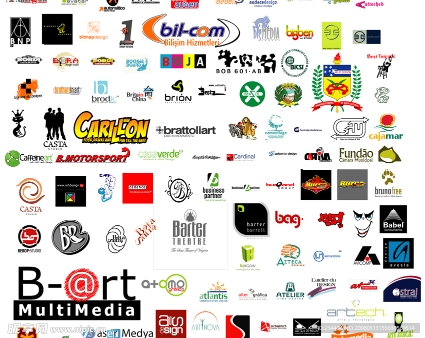 全球广告设计公司矢量标志100-200