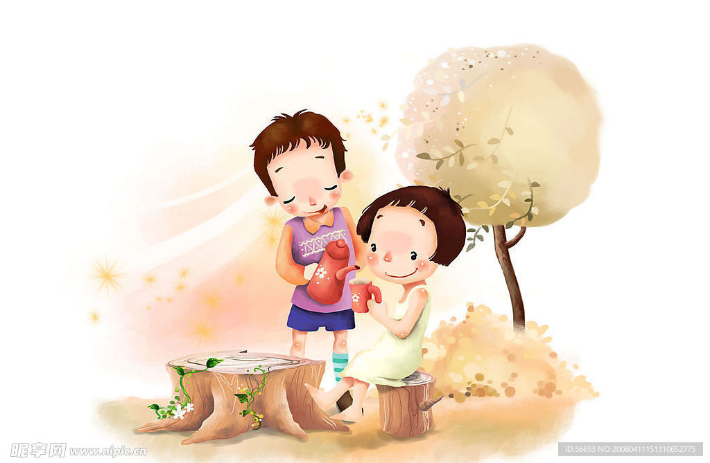 儿童友谊插画系列