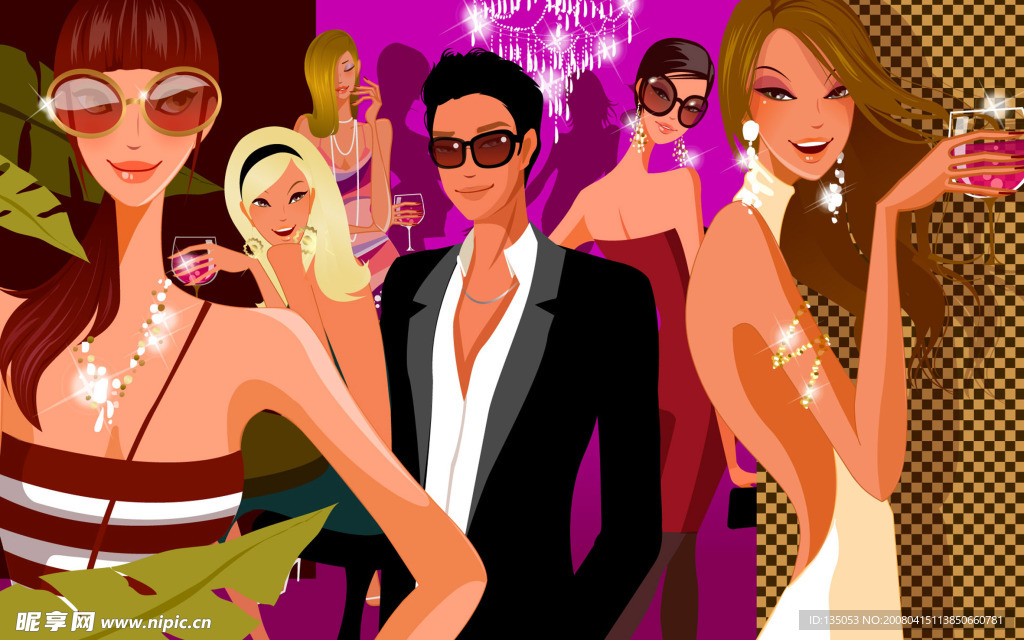 抽象华丽色彩视觉设计