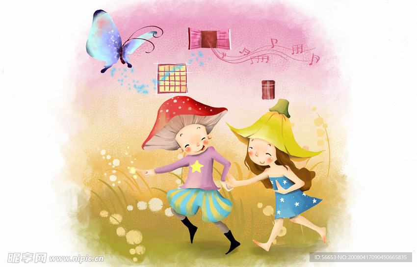 儿童友谊插画系列