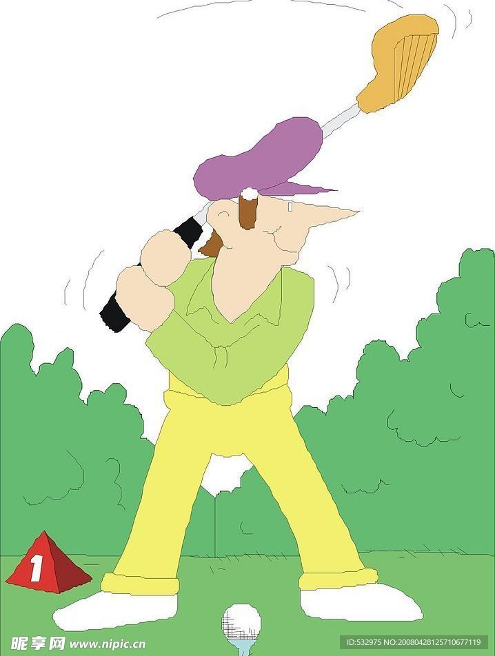 高尔夫运动失量图