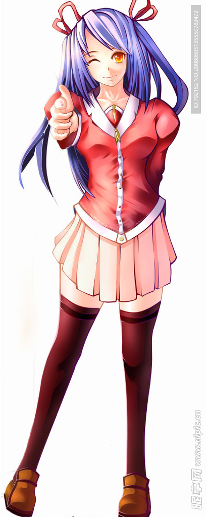 原创卡通美少女PSD分层图