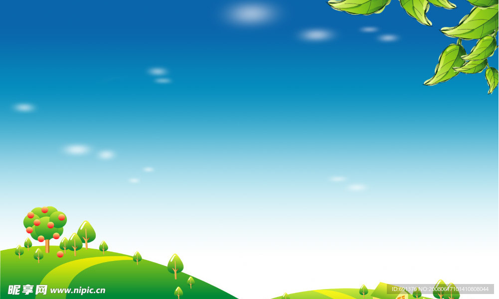 卡通风景PSD素材