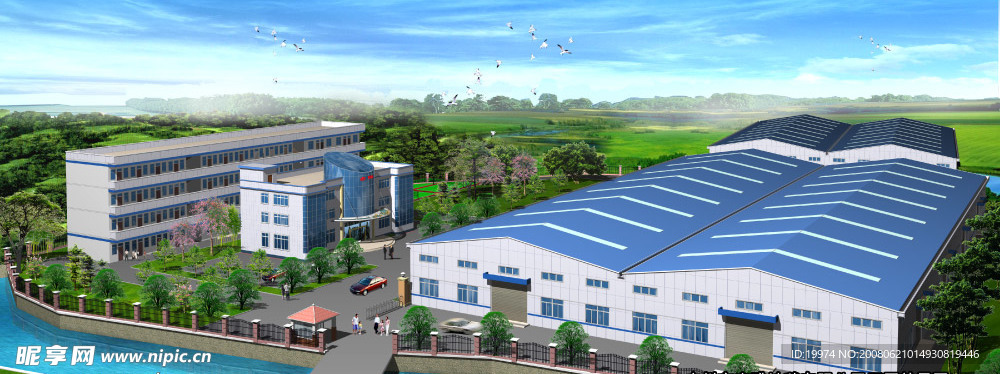 厂区规划绿化效果图