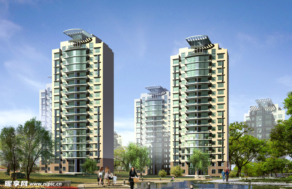 双子大厦效果图