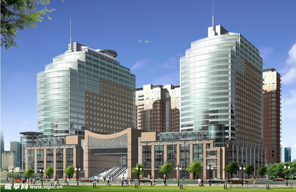 双子大厦效果图